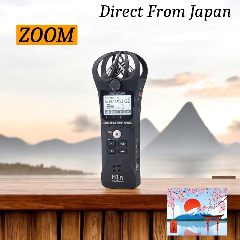 ZOOM Handy Recorder Black, with 90° XY stereo microphone, palmsized