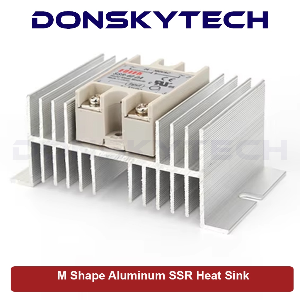 M-Shape Aluminum Single Phase Solid State Relay SSR Heat Sink Base ...