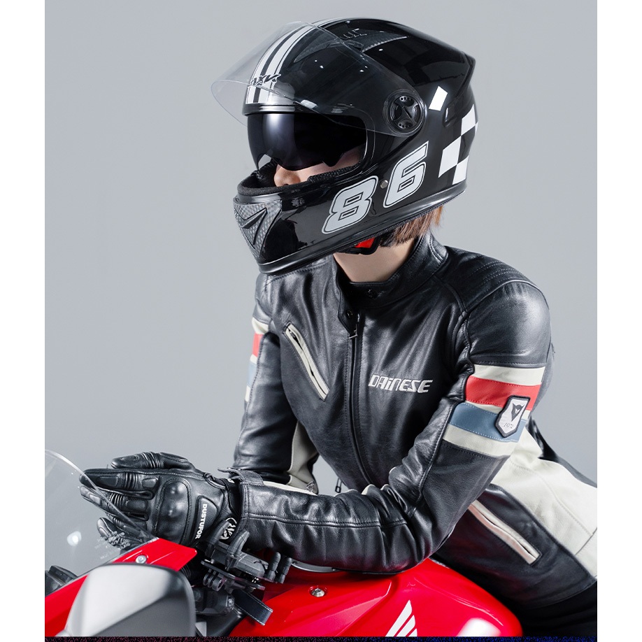 [ICC] Axk Helmet Double Lens Motorcycle Helmet Full Face Helmet With