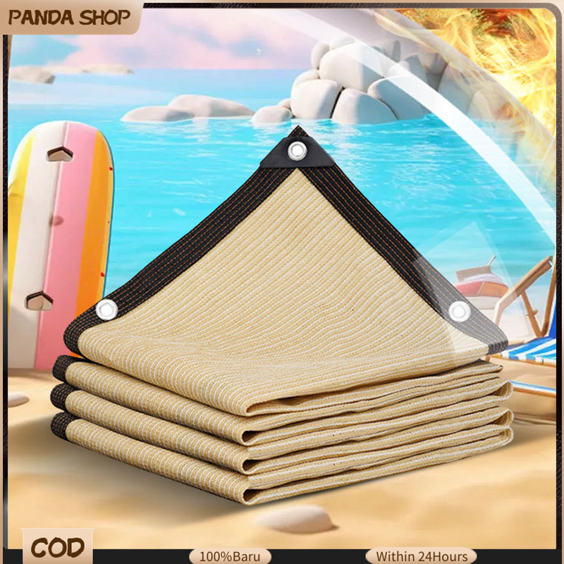Beige Sun Shade Net Anti UV Protection Sunshade Net Outdoor Garden Net ...