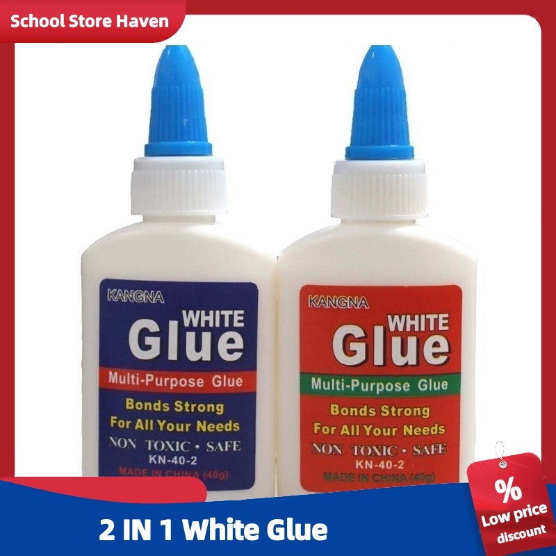 2 IN 1 White Glue 40g Student Hand Work School Supplies Office Supplies ...