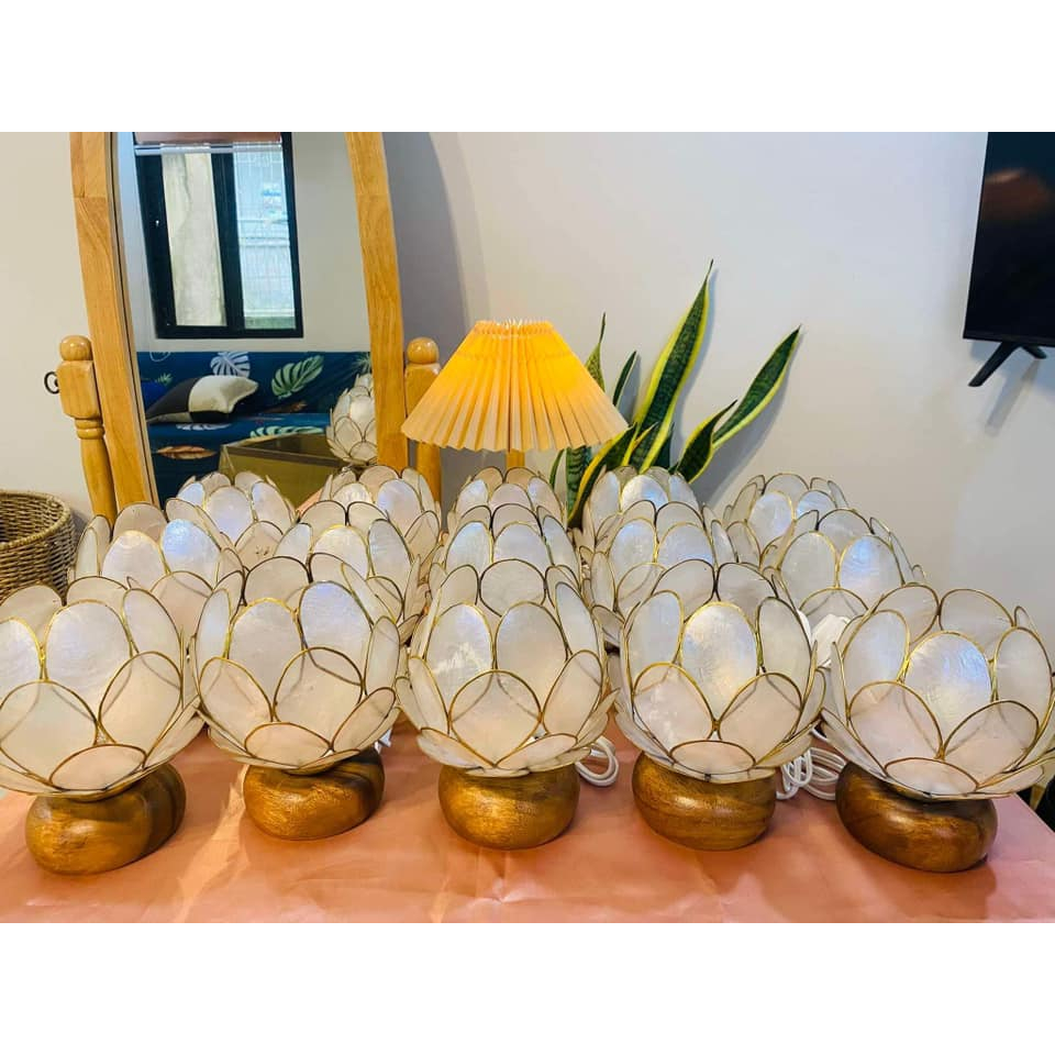10 pieces CAPIZ LAMP SOUVENIR free vinyl sticker, card tag, ribbon and ...