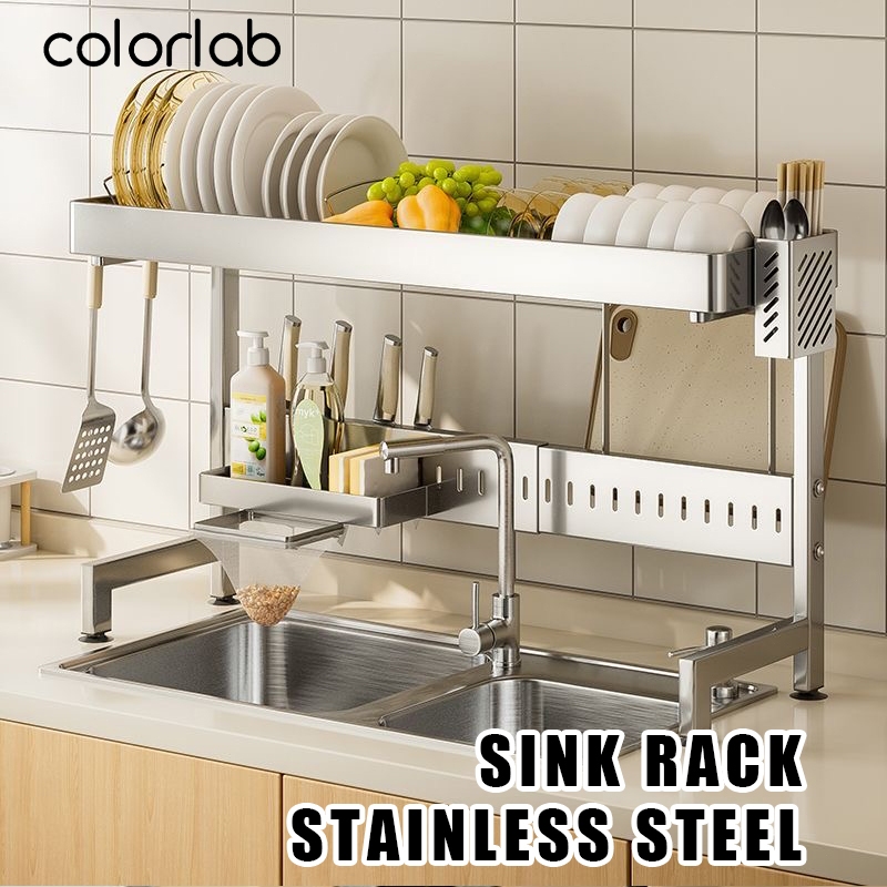 Colorlab 304 Stainless Steel Dish Rack Drainer Kitchen Dish Cabinet ...
