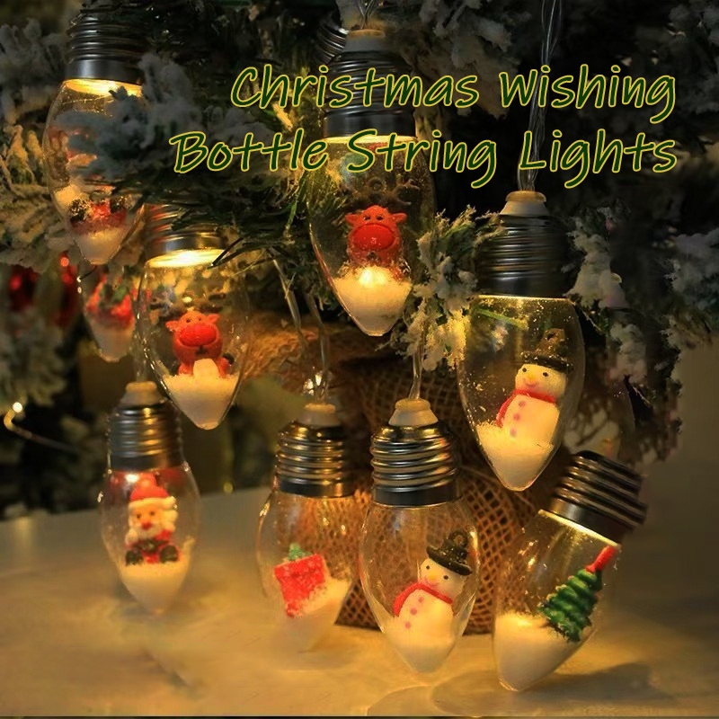 LED Santa Claus Bulb Snowman Christmas Tree Wishing Light Indoor ...