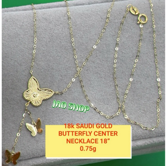 thumbnail image 2 of 18K Gold Filled Butterfly CZ Pendant Necklace - 16 Inch Curb Chain (Made In Brazil) 2 of 5