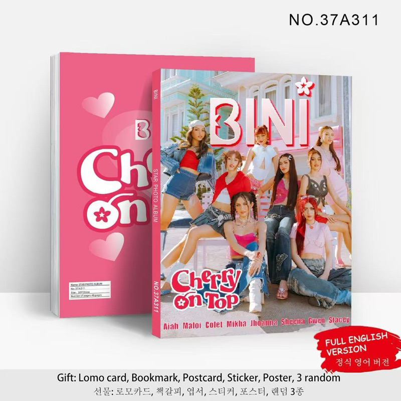 BINI Photobook Photo Album Unofficial Biniverse Cherry on Top | Shopee ...
