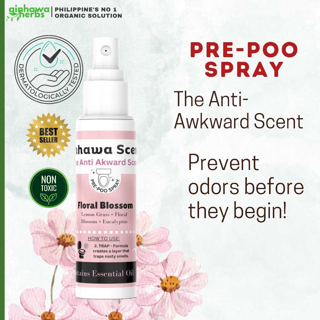 Poop Spray Toilet Spray Before Poop, Toilet Freshener And Cleanser 60ml ...