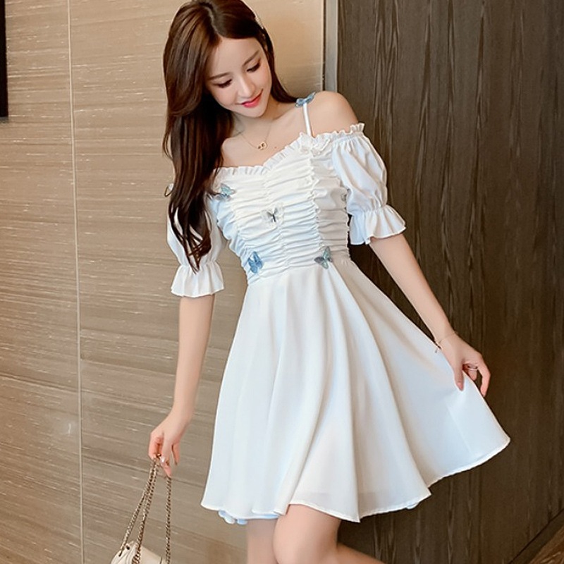 korean lace dress formal js prom civil wedding elegant white dress for ...