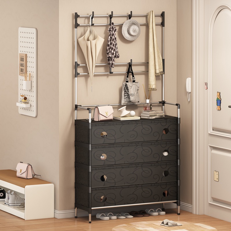 Multifunctional Shoe Rack Organizer Simple Floor Coat Rack Shoe Hat ...