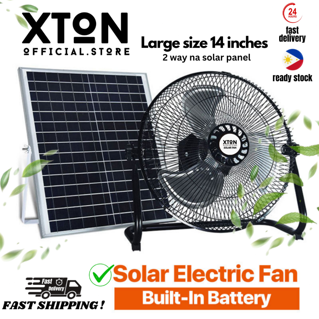 Portable Solar Fan With Panel 14