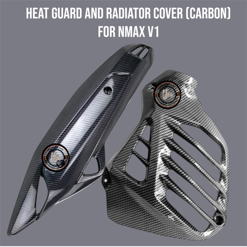 NMAX V1 HEAT GUARD AND RADIATOR COVER “SET” (CARBON) | Shopee Philippines
