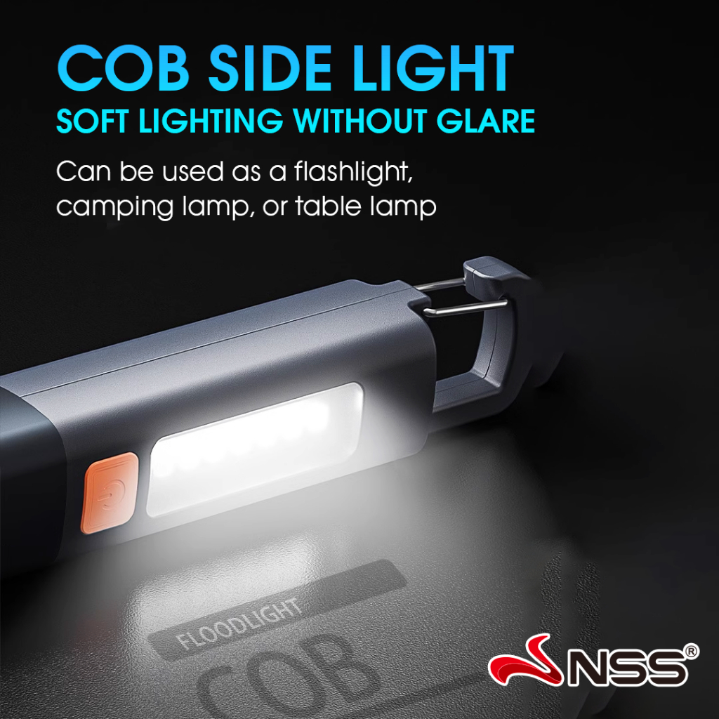 NSS XPE Flashlight USB Charge Waterproof Household Outdoor Super Bright ...