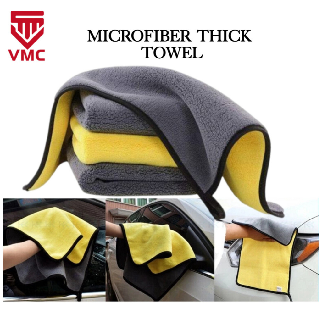 VMC Microfiber Thick Towel Home Car Motorcycle Cleaning Cloth Super ...