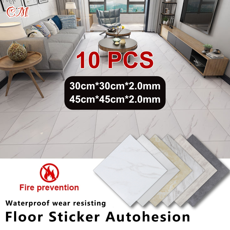 Picture Idea: 10Pcs Vinyl Tile Floor Sticker Waterproof Self Adhesive Dirt Resistance