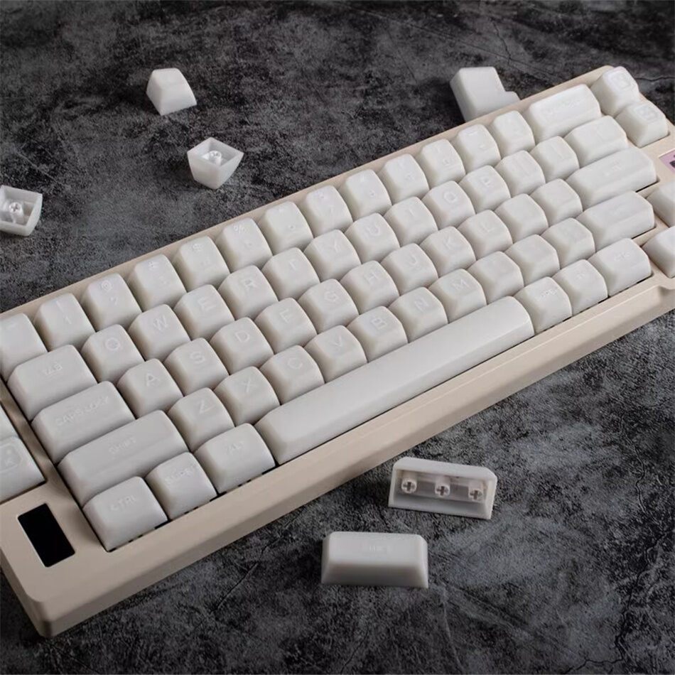 White Marble 142 Keys PBT Doubleshot SA Profile Keycaps Set for ...