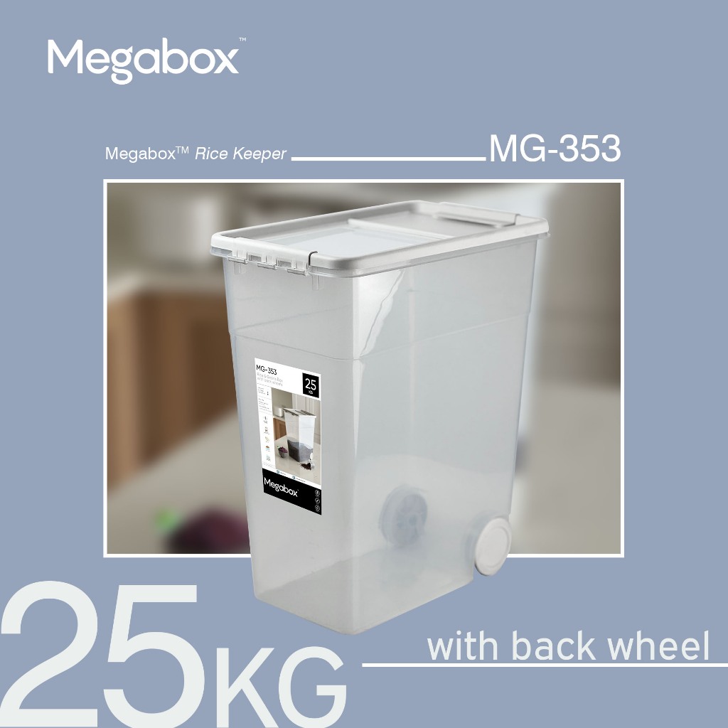 Megabox MG-353 25KG Rice and Grains Box With Back Wheels | Shopee ...