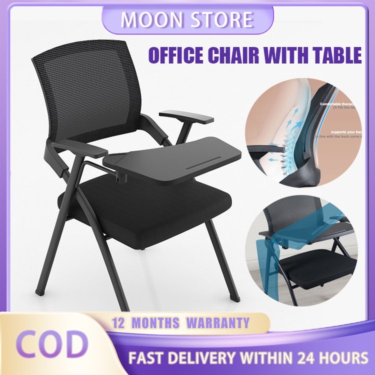 Folding Training Chair With Writing Board in Chair Comfortable  Breathable Office Hotel School