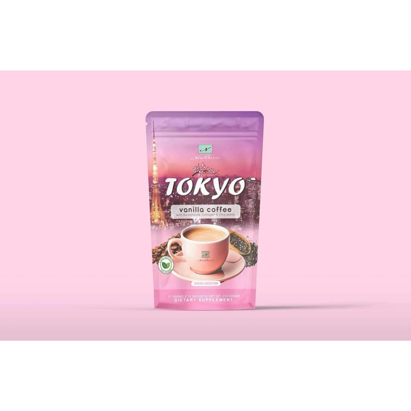 TOKYO Vanilla Coffee 10 Sachets - Glutathione, Chia Seeds, Collagen  Supplement For Weight Management