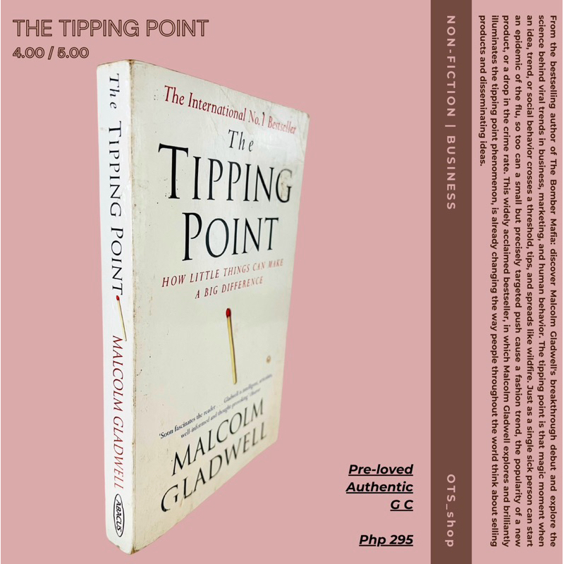 THE TIPPING POINT - Non-Fiction Book by Malcolm Gladwell (Pre-loved ...
