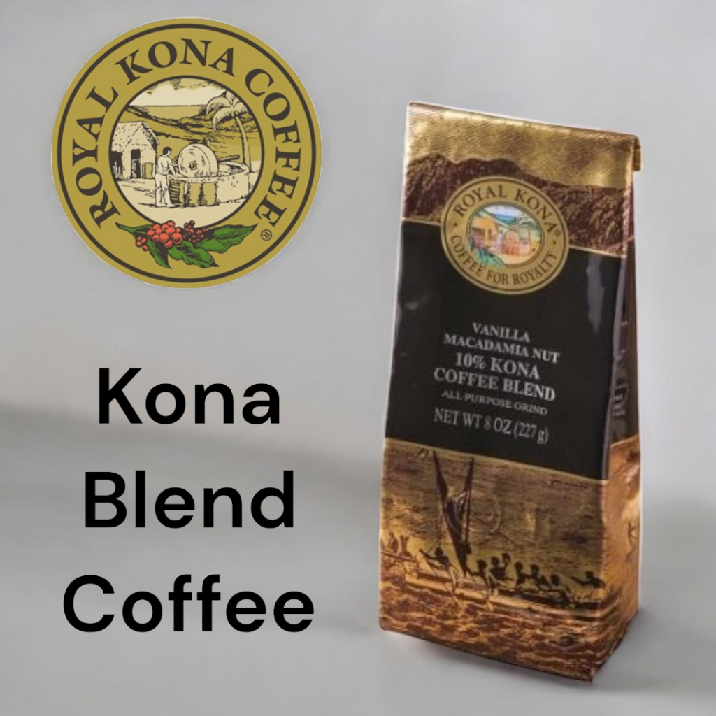 Royal Kona Vanilla Macadamia Flavored, 10% Kona Coffee Blend, Light