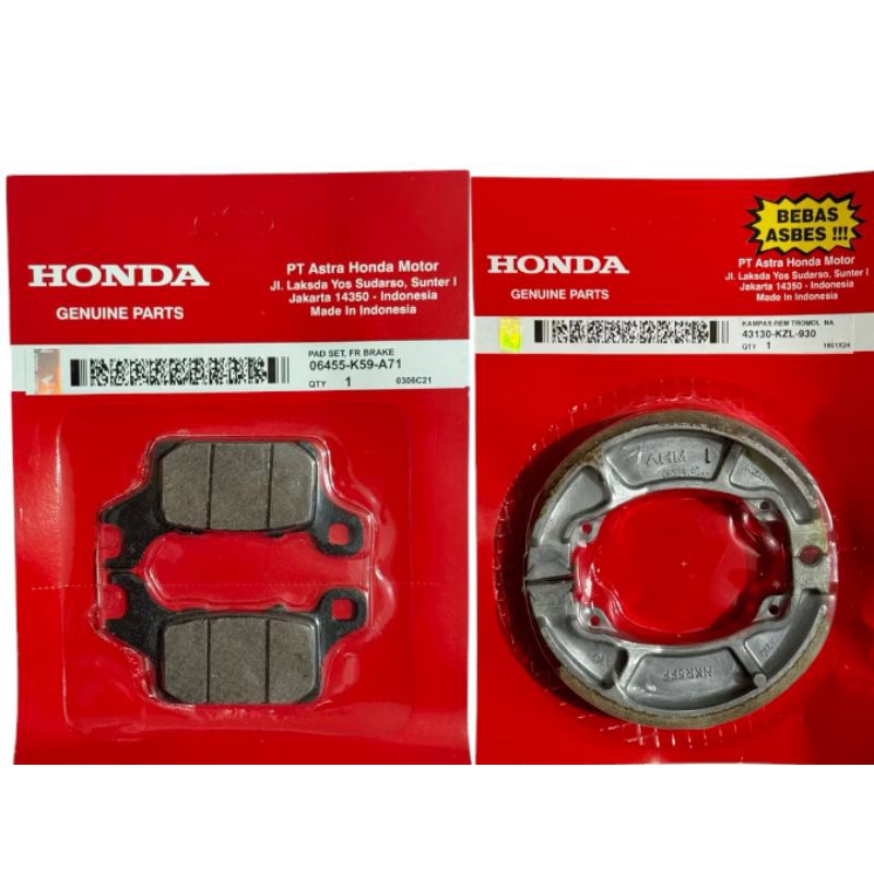 HONDA CLICK BRAKE SHOE, BRAKE PAD 125 V2 V3 / 150 V2/ 160 CBS | Shopee ...