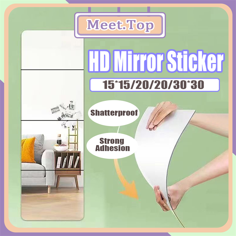 Acrylic DlY Mirror Soft Mirror Stickers Acrylic Mirror Wall Self ...