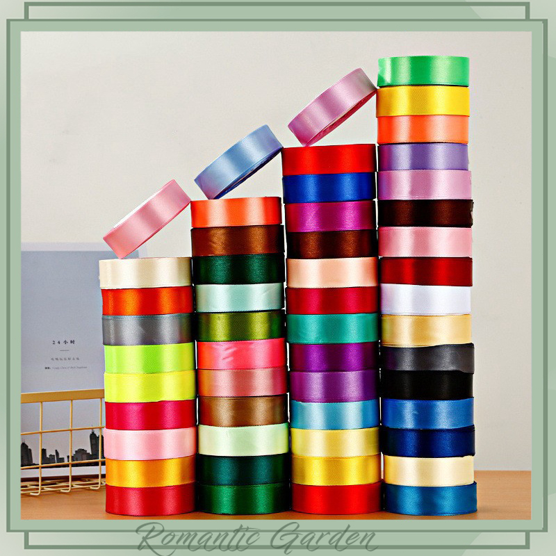 2.5cm (25 yards) Satin Ribbon Roll Gift Packaging Ribbon Flower Making ...