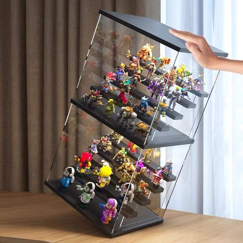 Acrylic Display Box With Light Figures Collectibles Display Case 3 ...