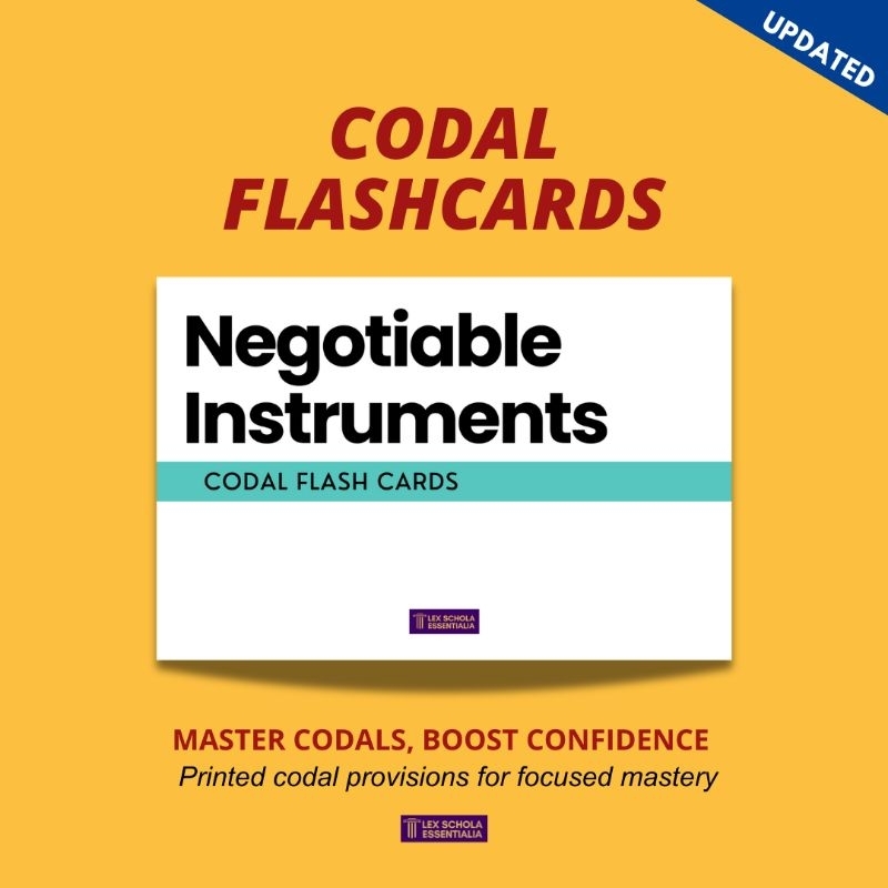 Negotiable Instruments (Codal Flashcards) | Shopee Philippines
