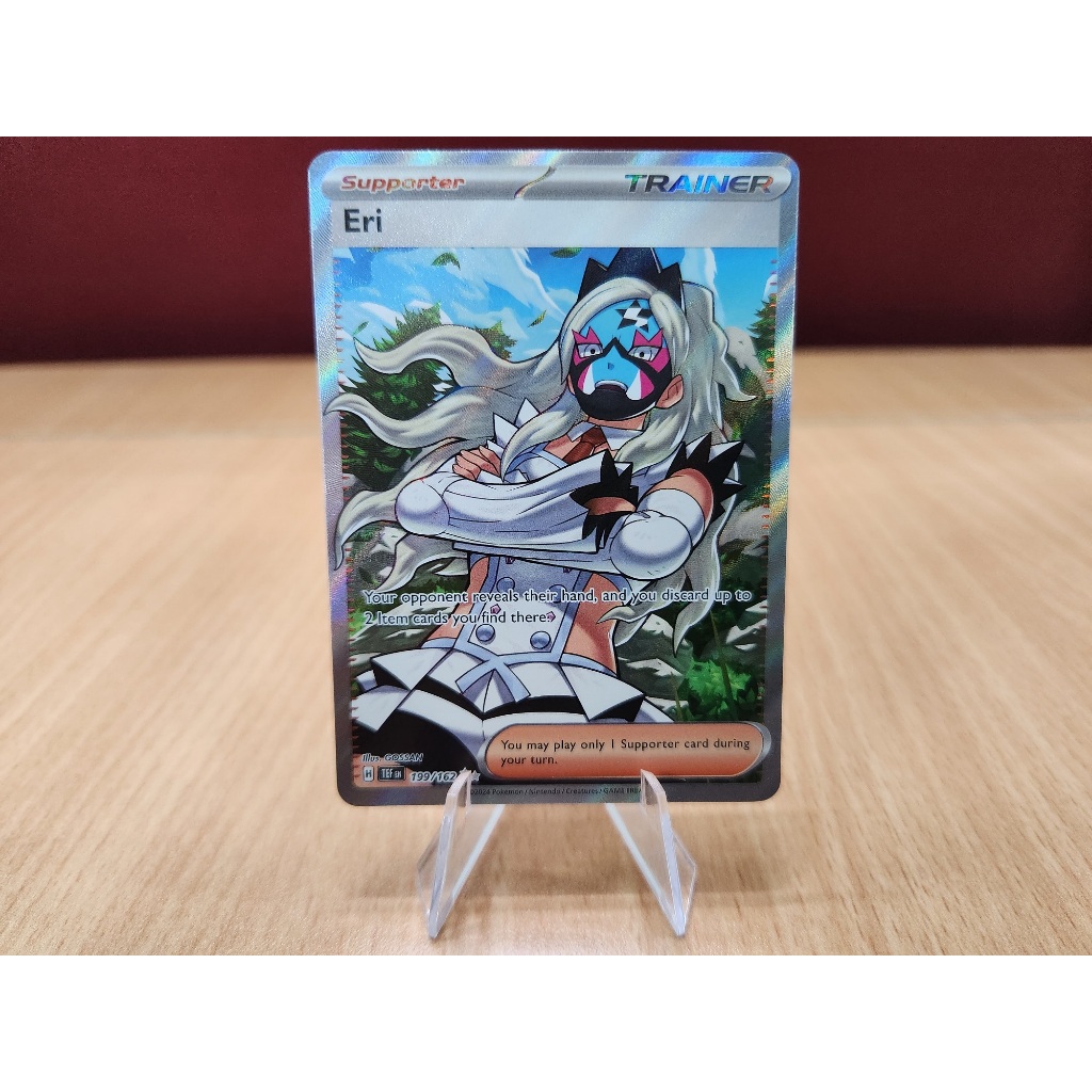 eri pokemon card full art Eri Full Art Trainer Temporal Forces 199/162, NM Pokemon Card