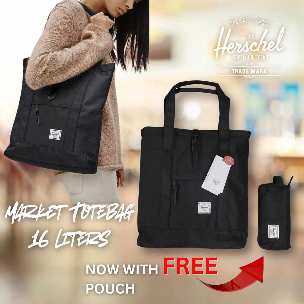 Herschel Market Totebag Laptop Bag 16 Liters with FREE Pouch Limited Only