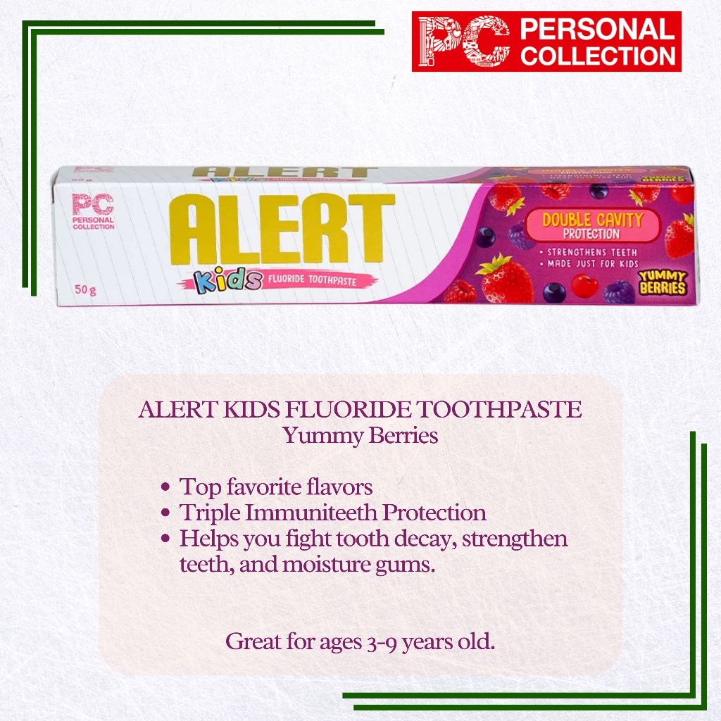 PERSONAL COLLECTION Buy1 take 1 Alert Kids Toothpaste Yummy Berries 50g ...