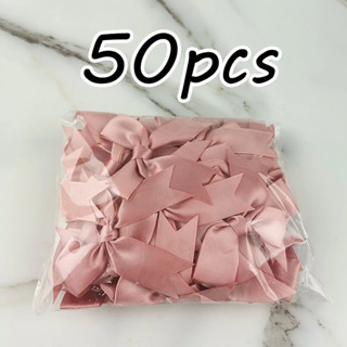 50pcs Pack Ribbon Handmade 8cm Wide Ribbon Bow For Souvenir DIY