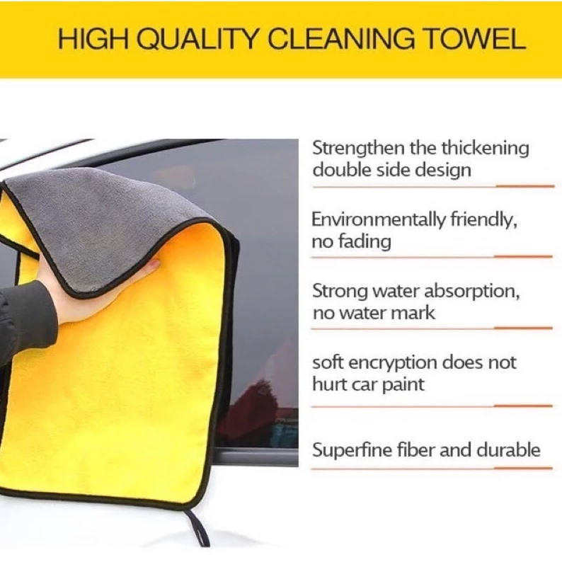 Car microfiber towel thick motorcycle cleaning super absorbent fiber ...