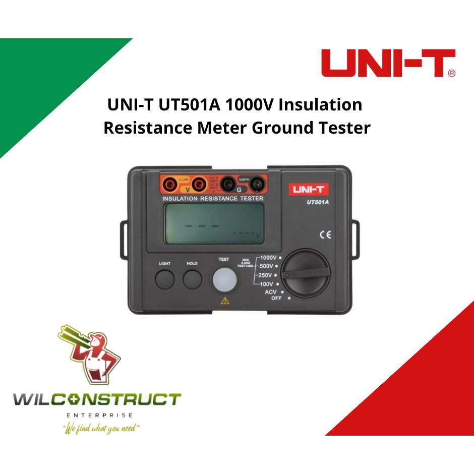UNI-T UT501A 1000V Insulation Resistance Meter Ground Tester | Shopee ...