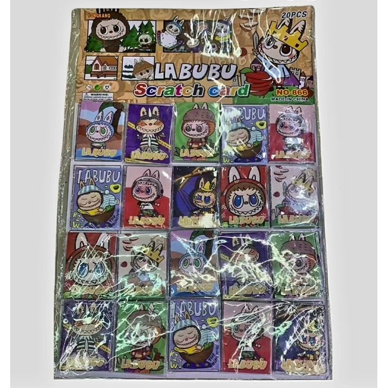 Labubu Scratch Card !!! 20pcs/Pad | Shopee Philippines