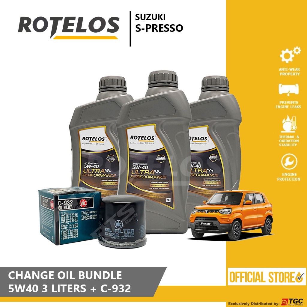 Suzuki S-Presso All Rotelos Ultra Performance 5w-40 Fully Synthetic ...