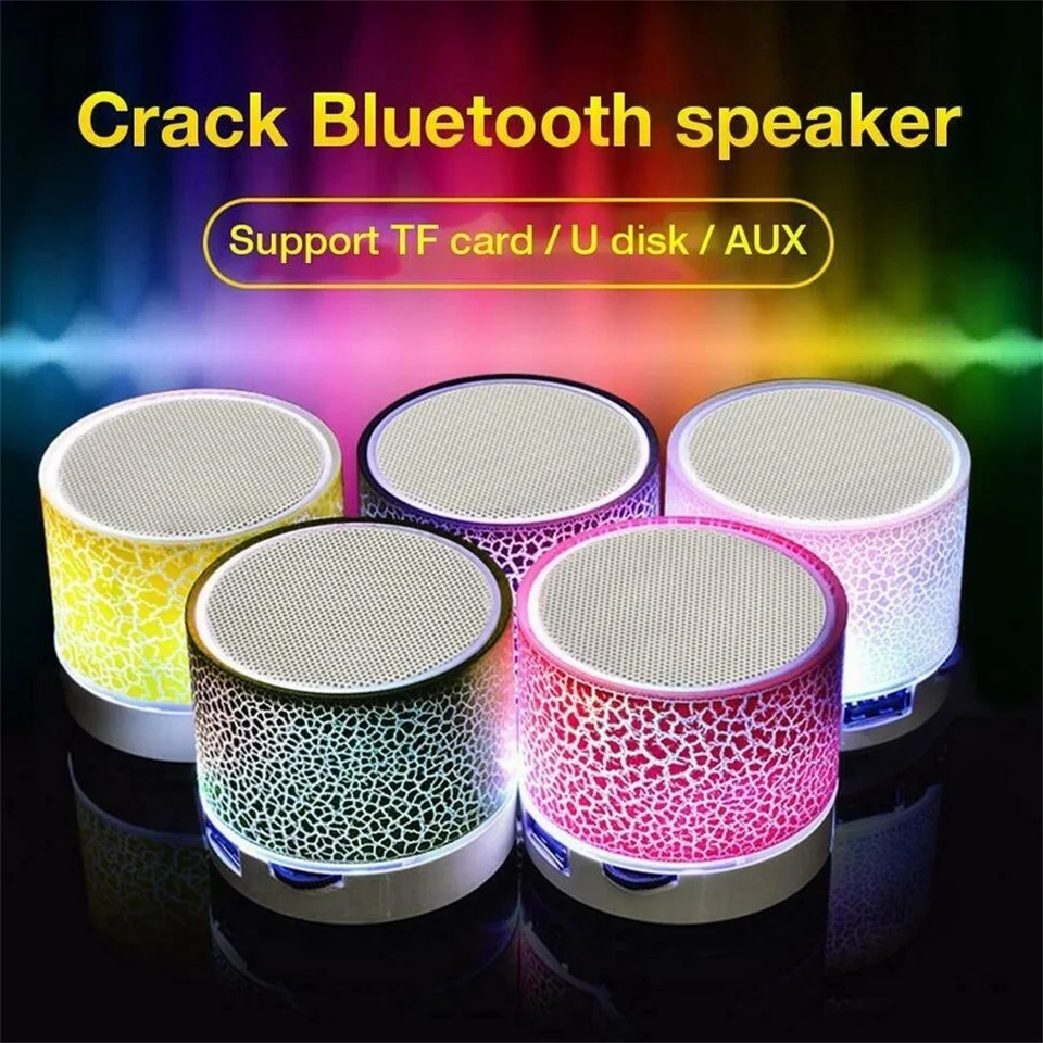 Mini Speaker Bluetooth Creck Effect Led Portable Speaker Music Box ...