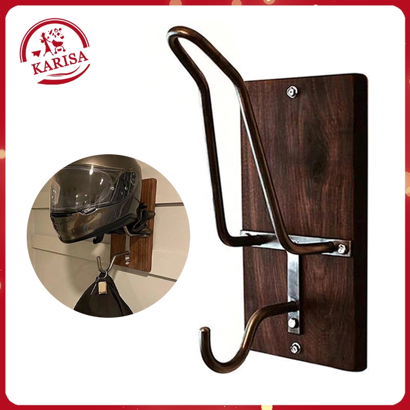 Wall Mount Helmet Hanger Display Rack Motorcycle Helmet Holder | Shopee ...