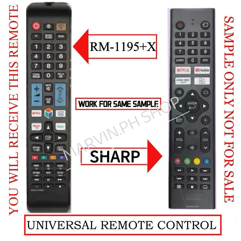 Ready to use Remote Control for SHARP 100% Work Universal remote ...