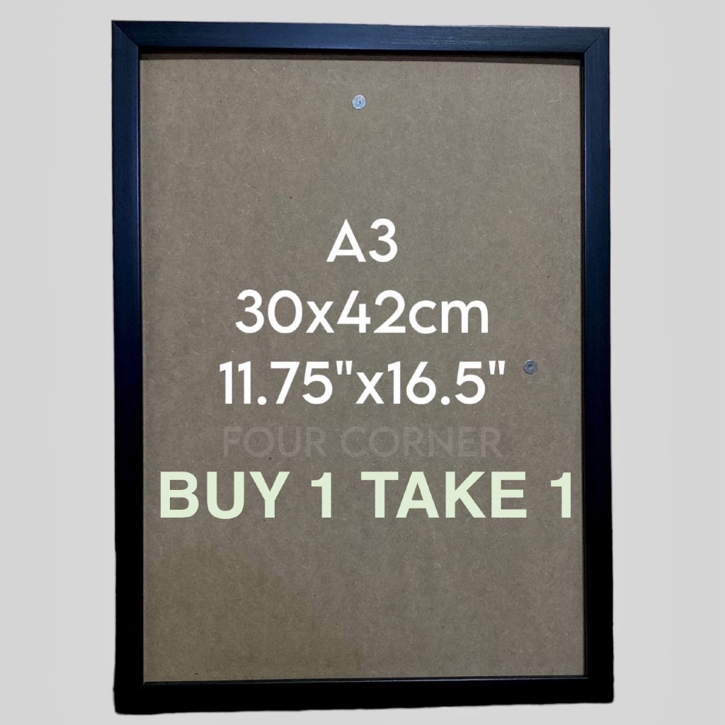 BUY 1 TAKE 1 | A3 & A3 included Matting Wall Picture Frame Glass Cover ...