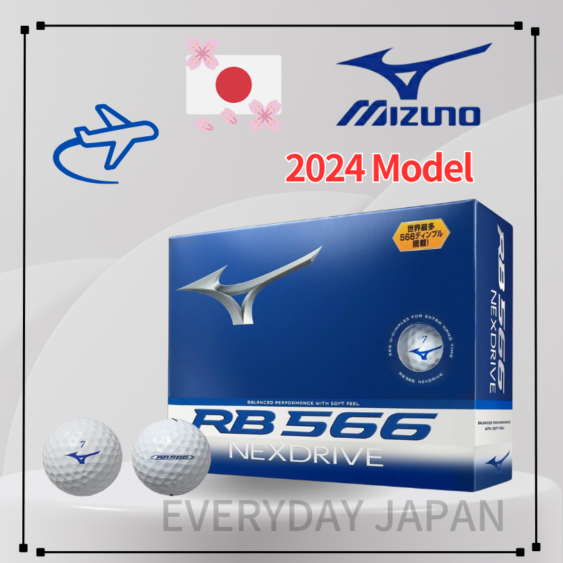 MIZUNO RB 566 NEXDRIVE White 2024 Model Golf Ball 1 Dozen(12 Golf Balls ...
