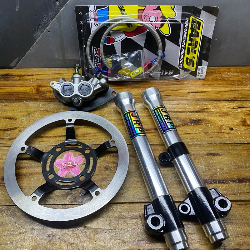 LIGHTEN FRONTSHOCK BLACK PLAIN OUTER TUBE (FREE JRP STICKER) BUNDLE SET ...
