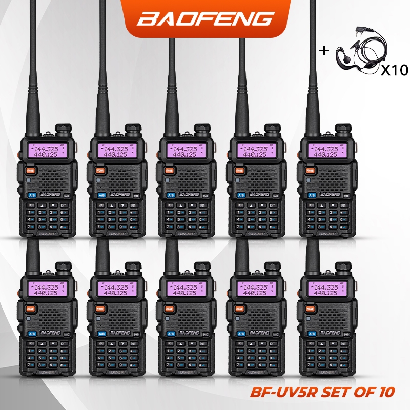 BAOFENG GT-5R Mini 5W – Radio Doppia Banda VHF/UHF, 999 Canali, Programmazione Wireless APP, USB-C, Airband (Confezione Da 2)