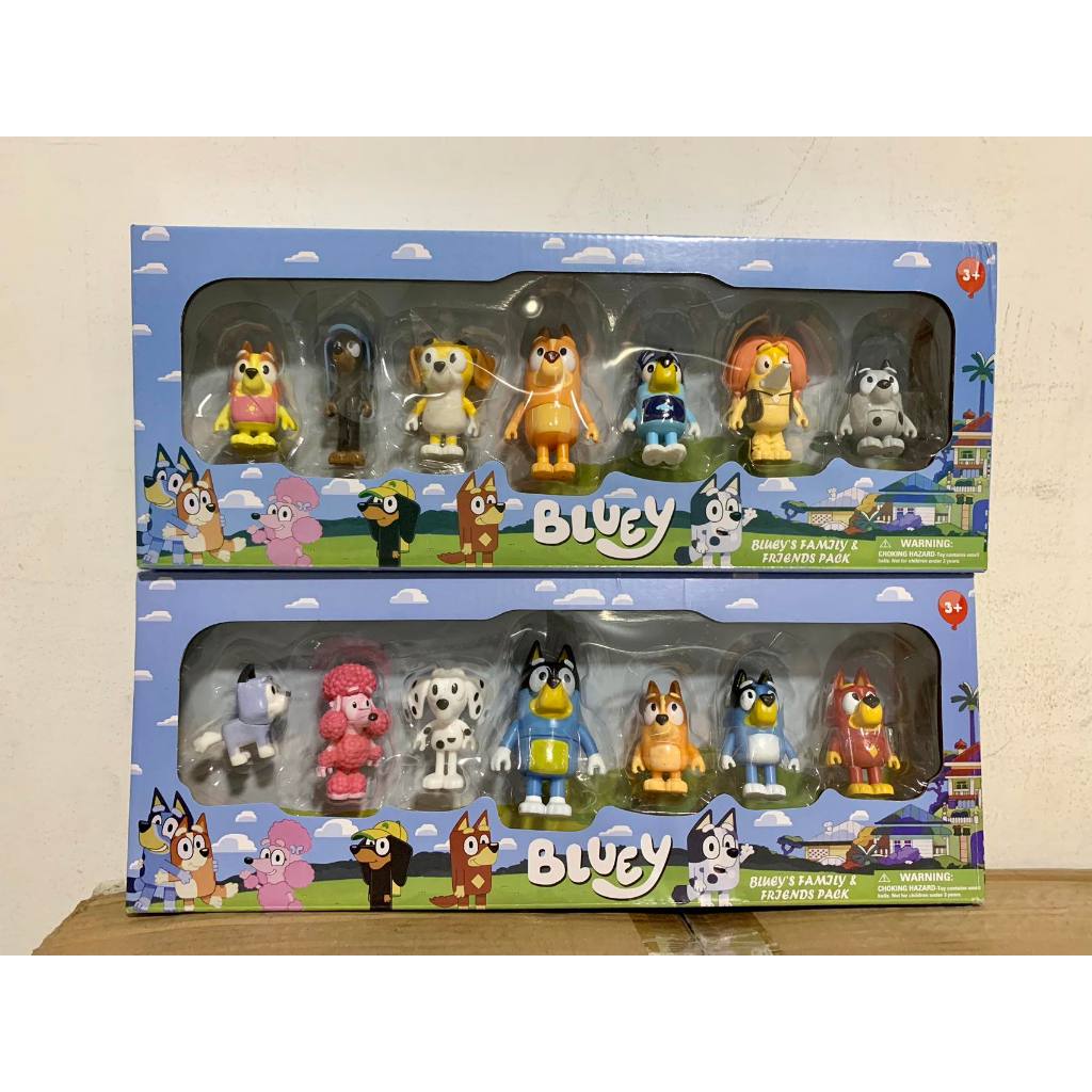 JJTAN 7in1 Bluey and friends family figure set | Shopee Philippines