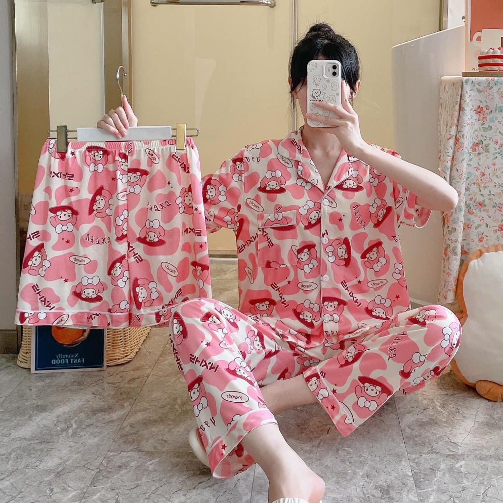 CAND 3 in 1 New Korean Cute Shorts Pajama Terno Sleepwear for Women Shopee Philippines