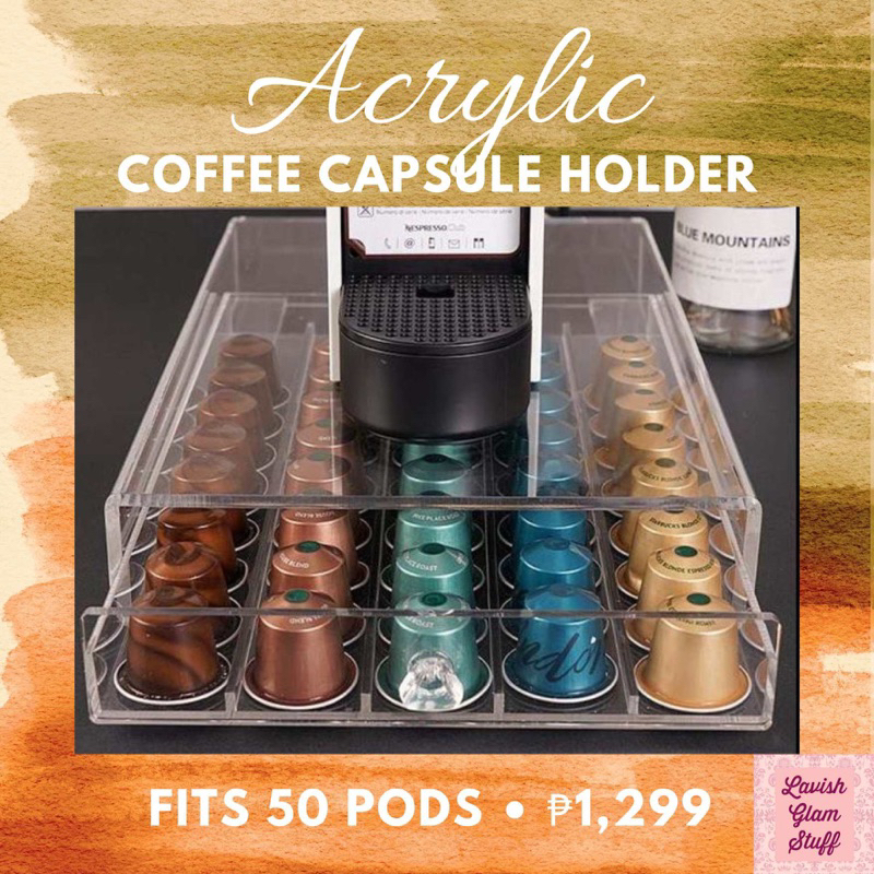 Acrylic Keurig Pod Stand Acrylic Coffee Capsule Holder Pods Drawer
