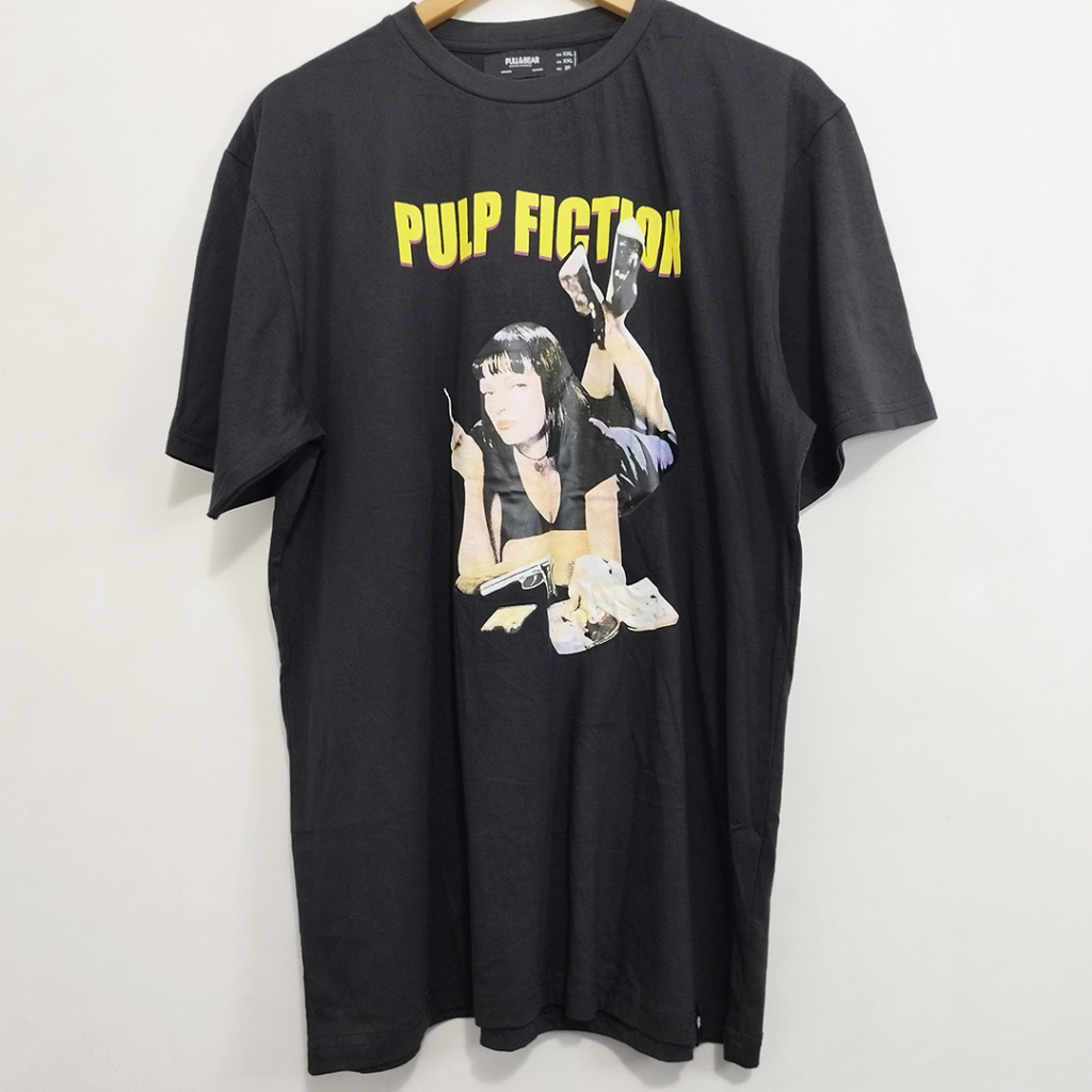 Pulp Fiction T-shirt Retro Movie Collectible Merch - Black | Shopee ...