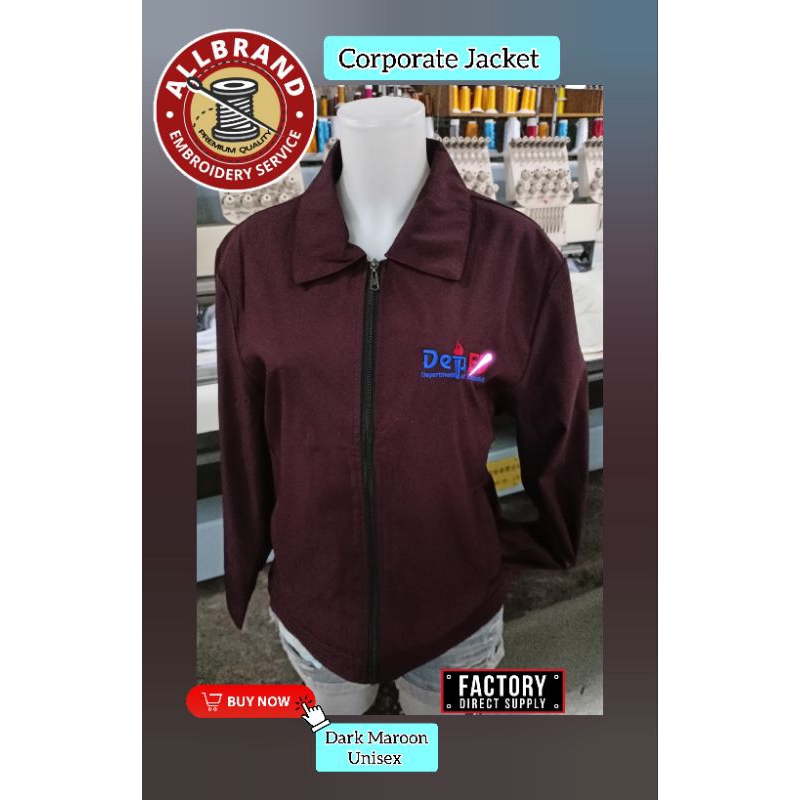 Corporate Jacket DepD Front Only Computerized Embroidery for Teachers ...