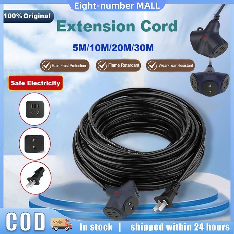 Outdoor Heavy Duty Extension Cord Socket Extra-long Plug Strip ...